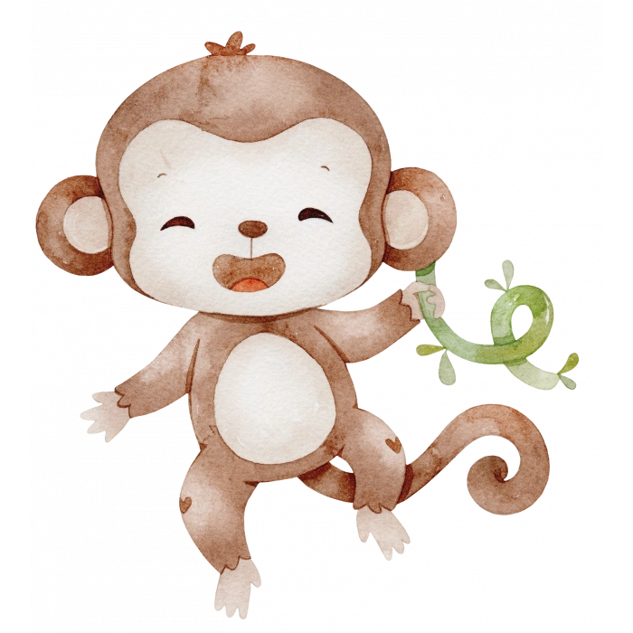 Oynayan Maymun Duvar Stickerı