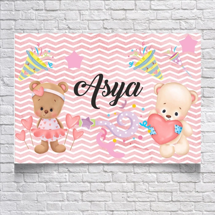 Oyuncak Ayıcık Temalı DoğumGünü Afişi 100X150 cm