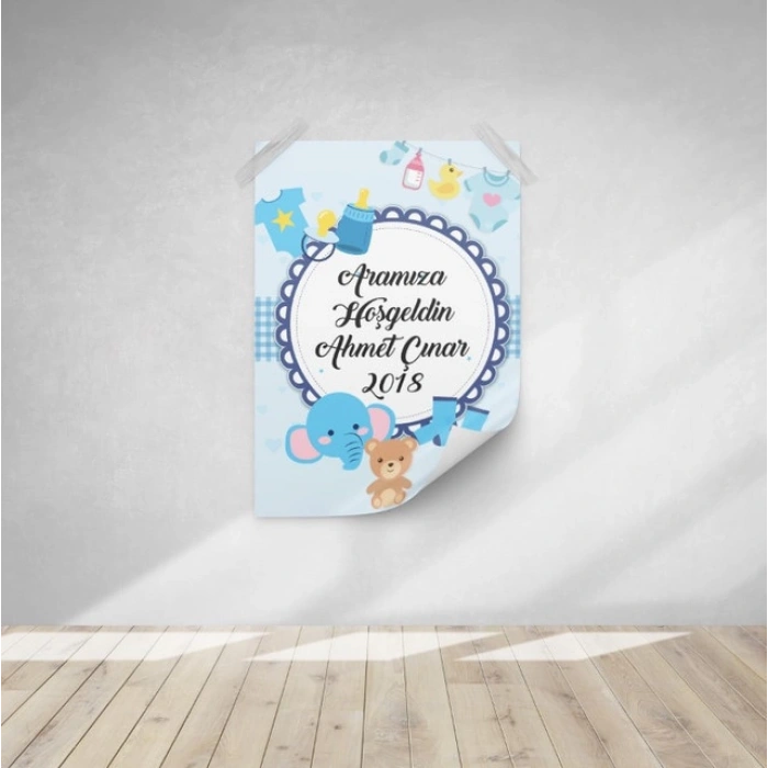 Oyuncak Temalı Baby Shower Afişi 35x50 Cm