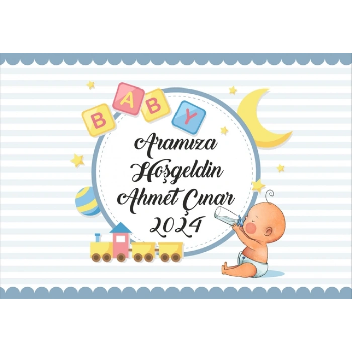 Oyuncaklar Temalı Bebek Karşılama Afişi 2 70X100 Cm