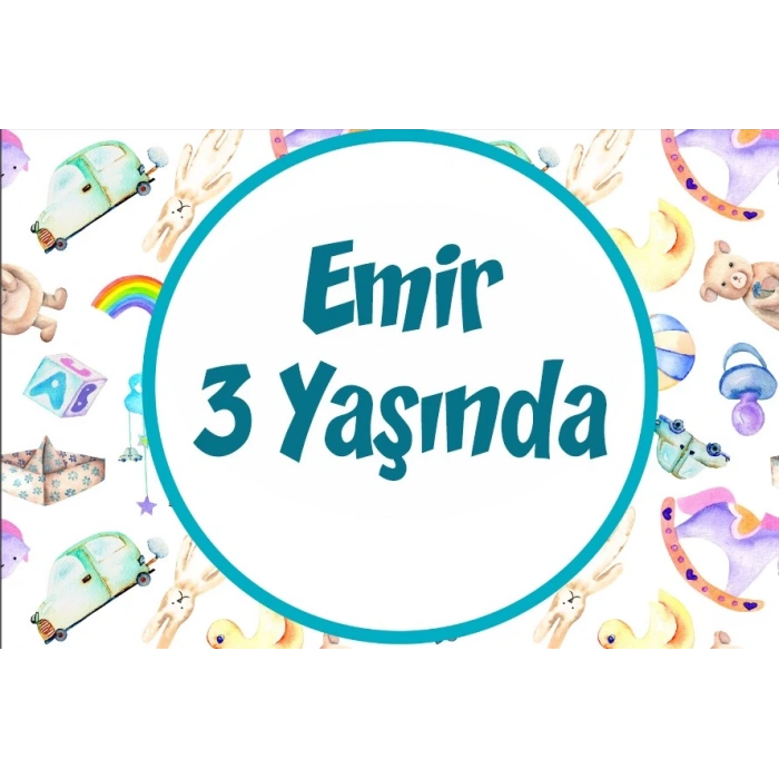 Oyuncaklar Temalı Doğum Günü Afişi 70X100 cm