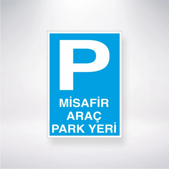 P Misafir Araç Park Yeri Sticker 20X28 Cm