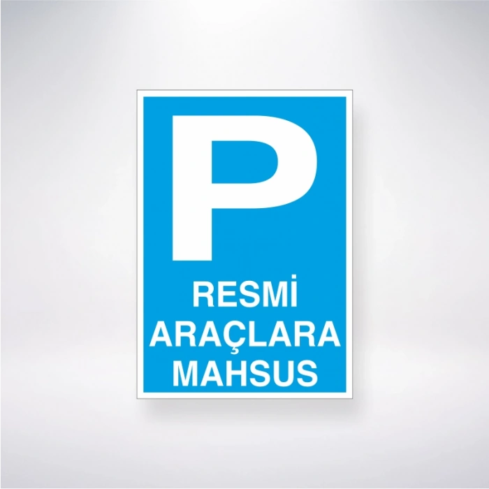 P Resmi Araçlara Mahsus Sticker 20X28 Cm