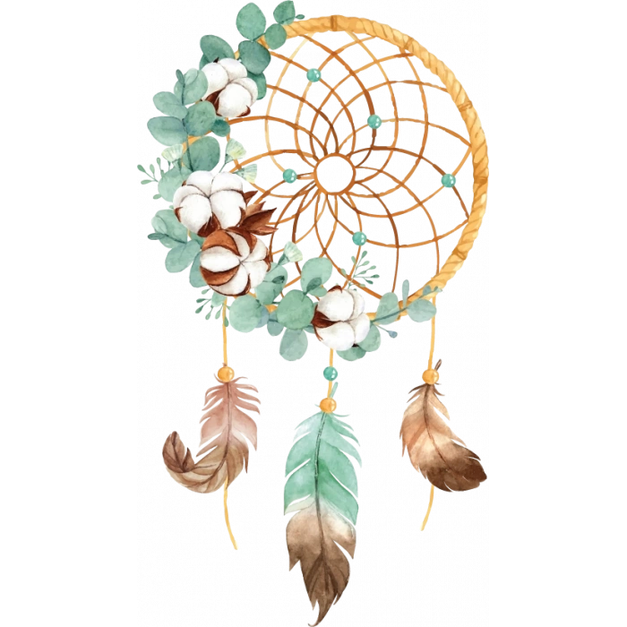 Pamuk Çiçekli Düş Kapanı Duvar Stickerı