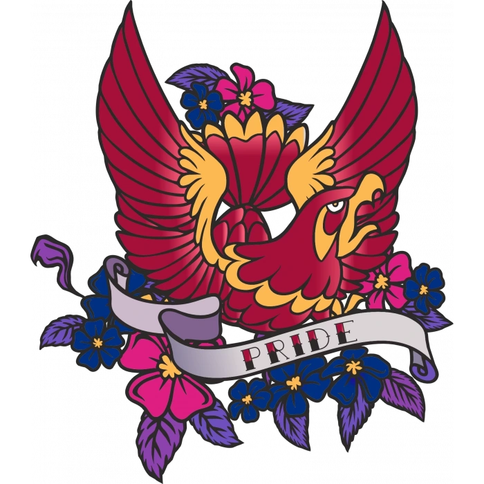 Papağan Pride Sticker 10x10 cmRenkli Sticker