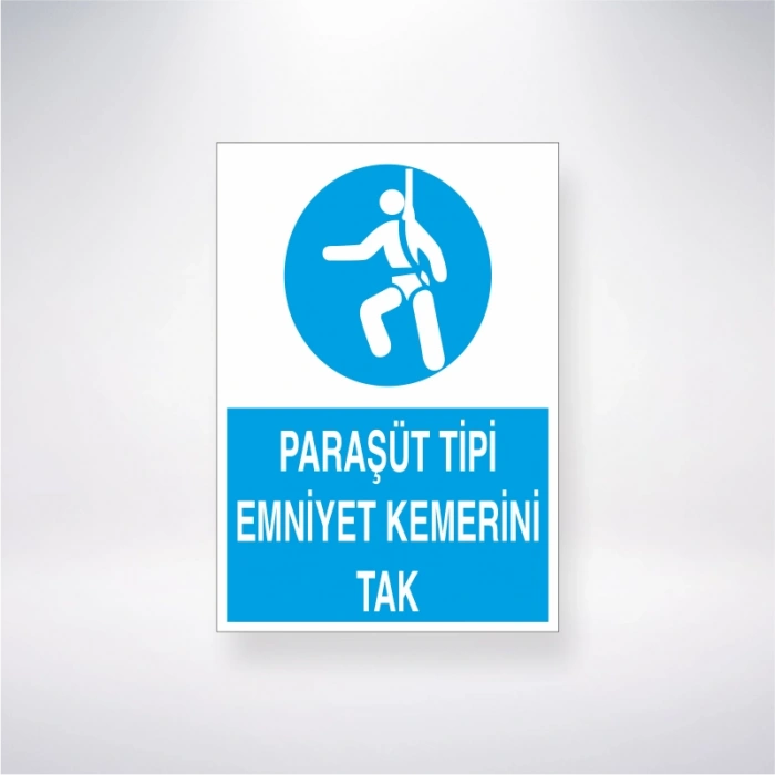 Paraşüt Tipi Emniyet Kemerini Tak Sticker 20X28 Cm