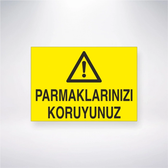 Parmaklarınızı Koruyunuz Sticker 20X28 Cm