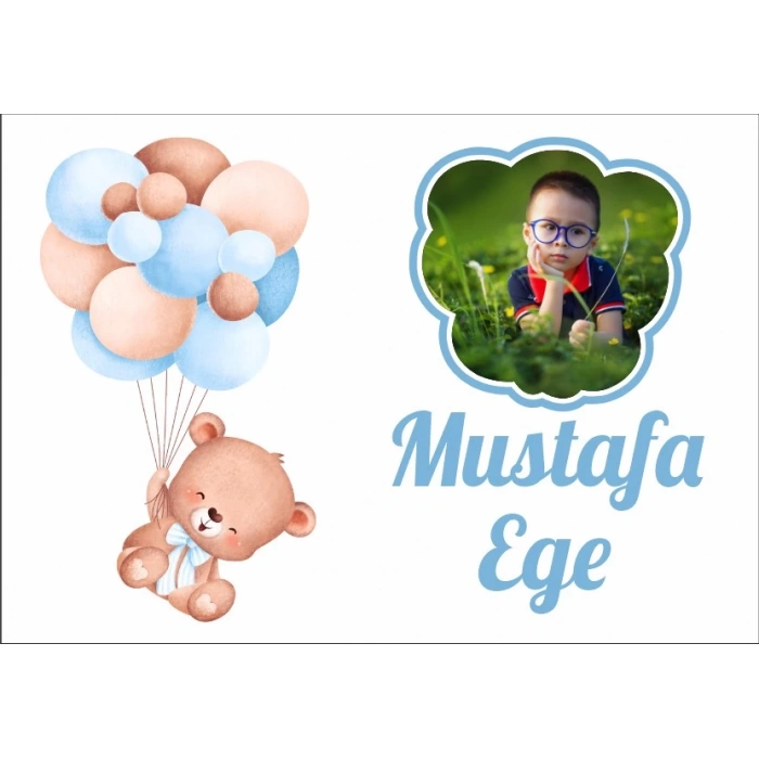 Ayıcık Temalı Doğum Günü Afişi 70X100 cm