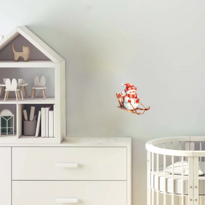 Patenci Karlı Adam Duvar Stickerı