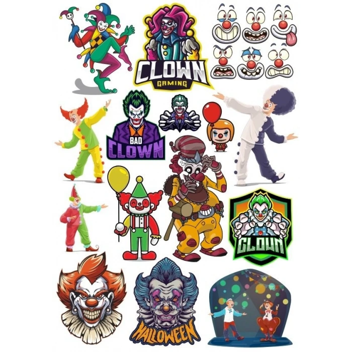 Paylanço Joker Sticker Ser 19 Parça Telefon, Tablet, Defter, Laptop Sticker