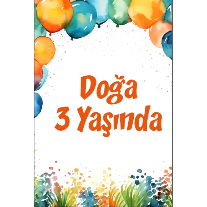 Balonlar Temalı Doğum Günü Afişi 50X70 cm