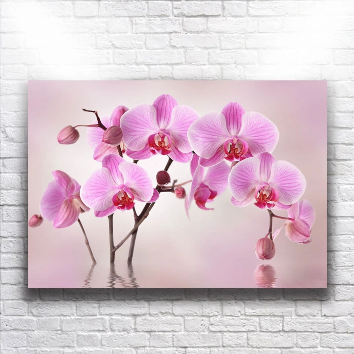 Pembe Çiçekler Kanvas