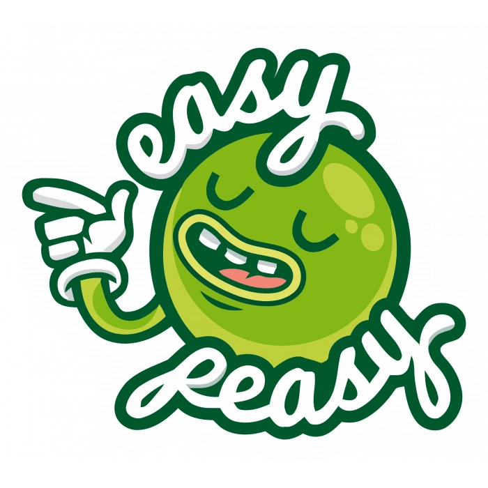 Easy Peasy Sticker 10x10 cmRenkli Sticker