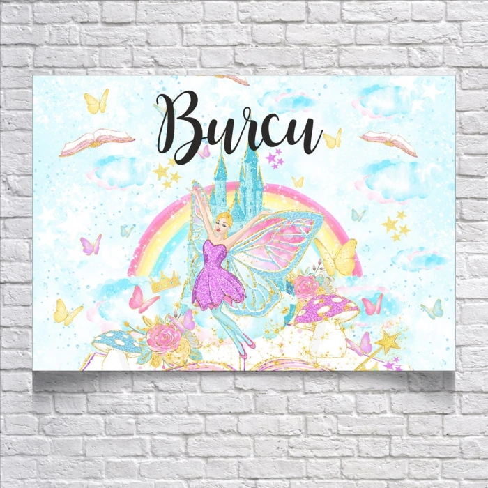 Peri Temalı Doğum Günü Afişi 35X50 cm