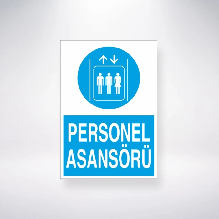 Personel Asansörü Sticker 20X28 Cm