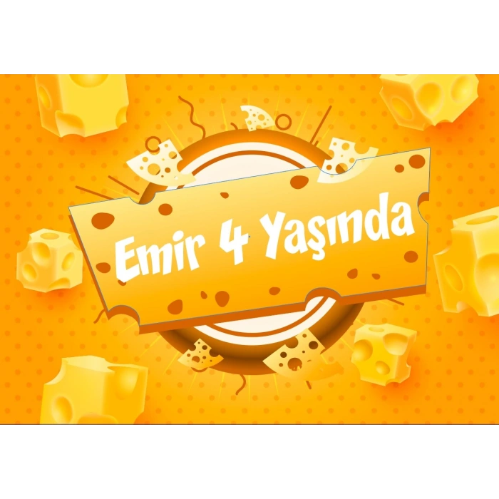 Peynir Temalı Doğum Günü Afişi 35X50 cm