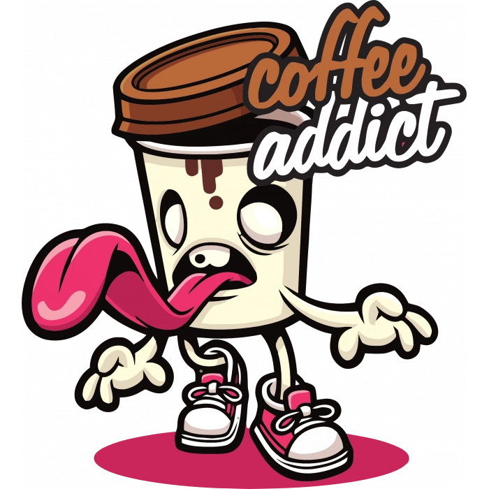 Coffe Addcit Sticker 10x10 cmRenkli Sticker