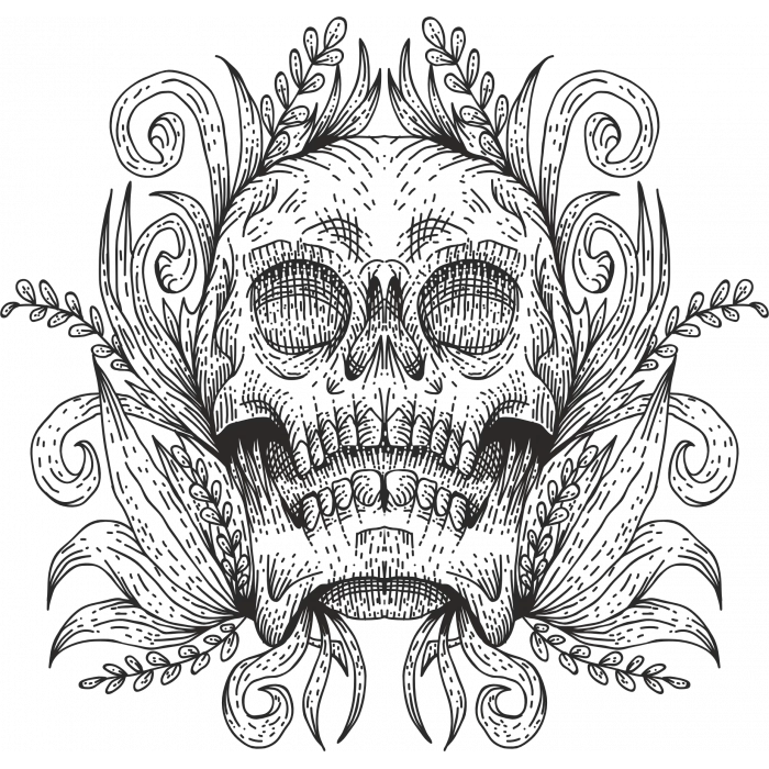 Kurukafa 15 Sticker 10x10 cmRenkli Sticker