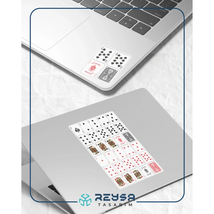 Poker Destesi Sticker Set-3 30 Parça Telefon, Tablet, Defter, Laptop Sticker