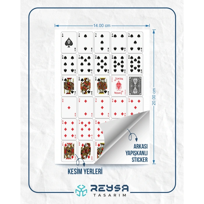 Poker Destesi Sticker Set-3 30 Parça Telefon, Tablet, Defter, Laptop Sticker