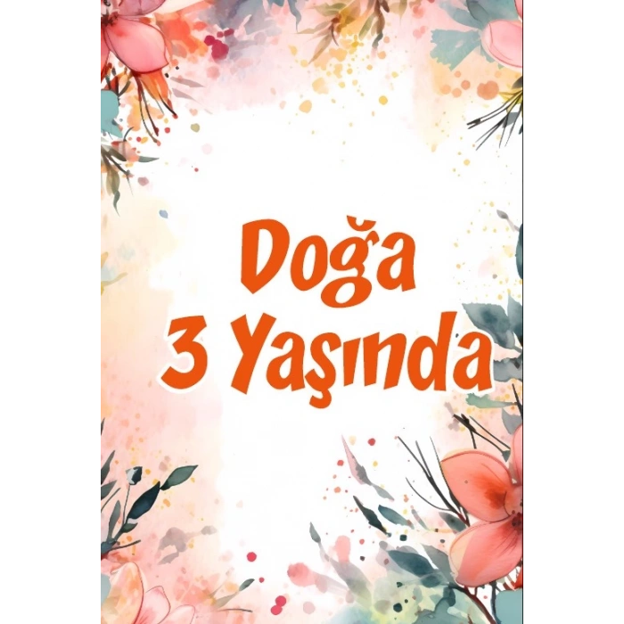 Pembe Çiçekler Doğum Günü Afişi -2 70X100 cm