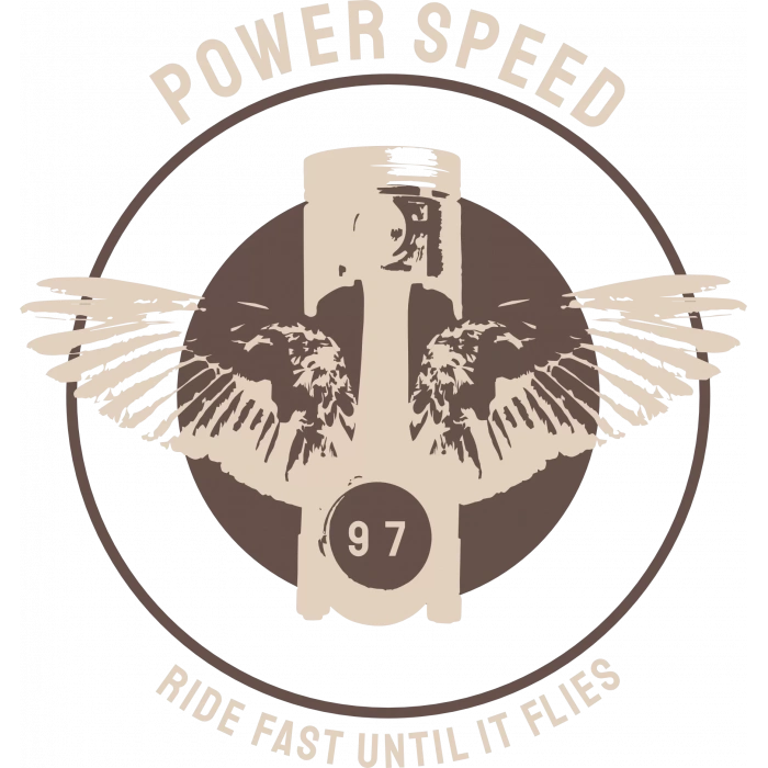Power Speed Sticker 10x10 cmRenkli Sticker