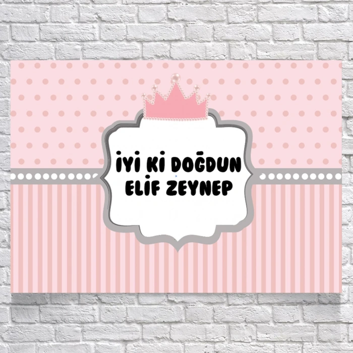 Prenses Temalı Doğum Günü Afişi 70X100 cm