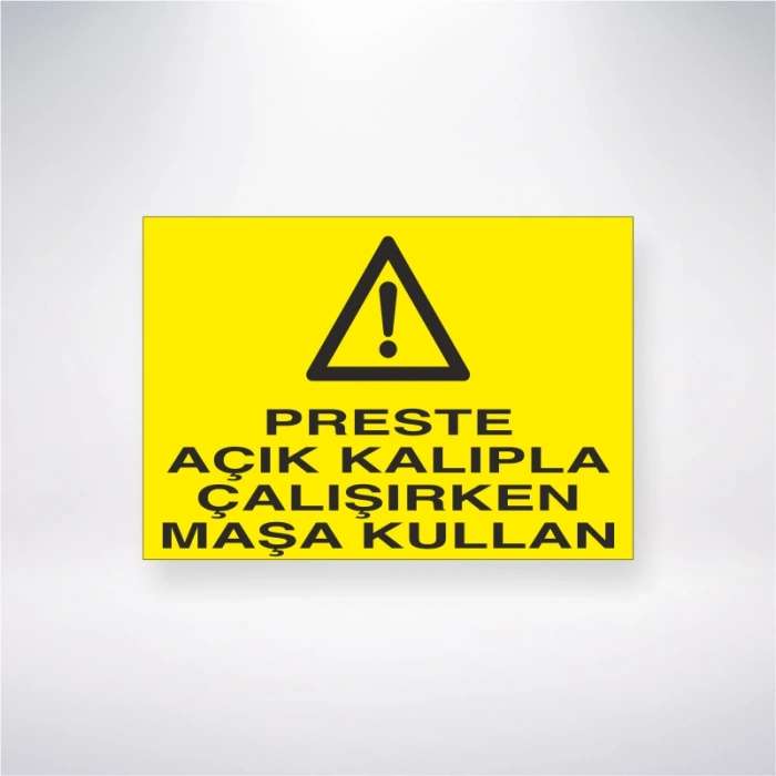 Preste Açık Kalıpla Çalışırken Maşa Kullan Sticker 20X28 Cm