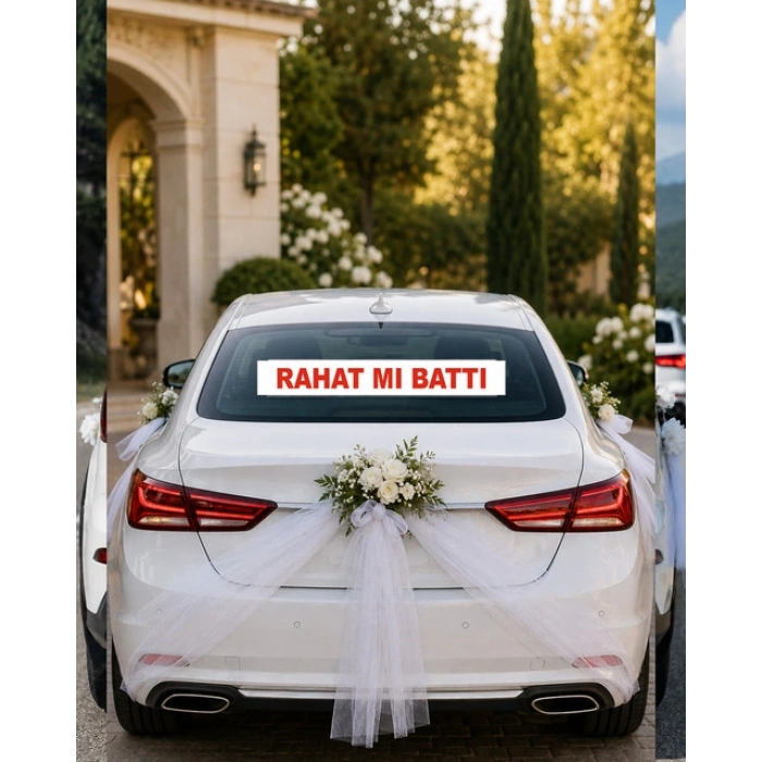 Rahat mı Battı Araba Arkası Yazısı – 100 × 15 cm