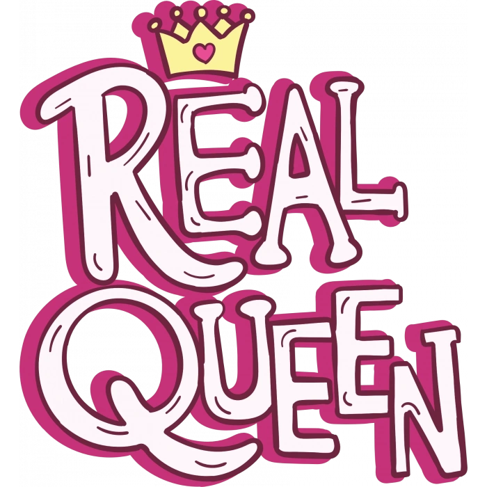 Real Queen Sticker 10x10 cmRenkli Sticker