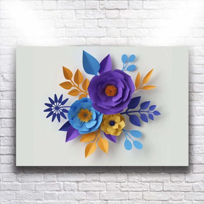 Renkli Çiçekler Kanvas