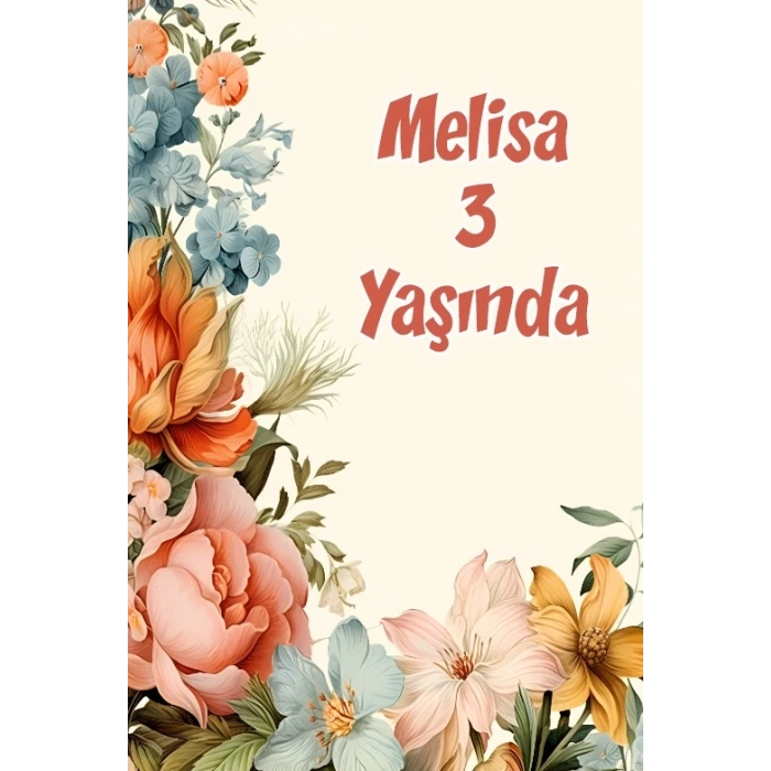 Renkli Çiçekler Temalı Doğum Günü Afişi -9 35X50 cm