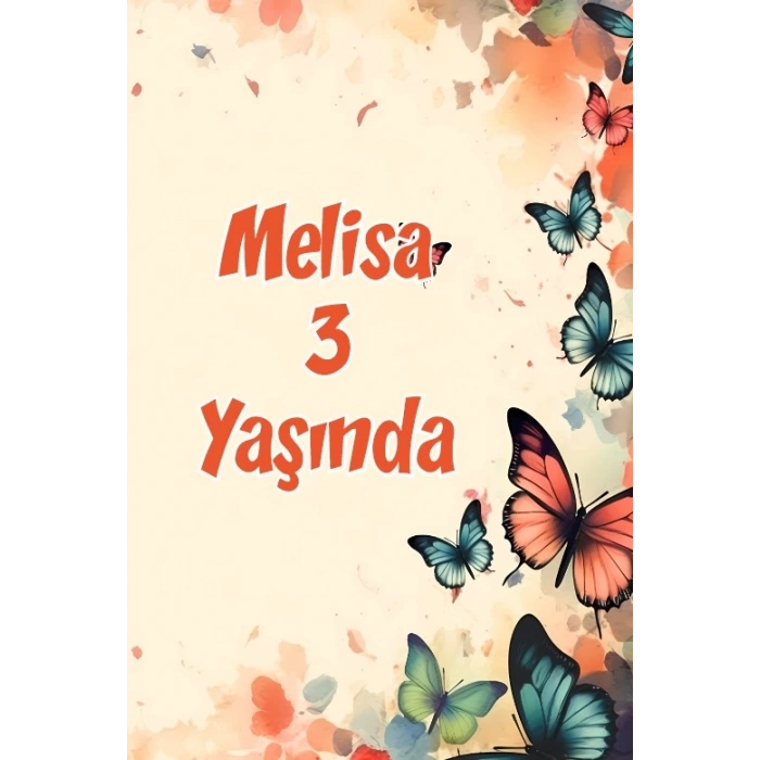 Renkli Kelebekler Temalı Doğum Günü Afişi -14 70X100 cm