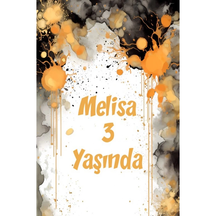 Sarı ve Siyah Boyalar Temalı Doğum Günü Afişi -2 100X150 cm