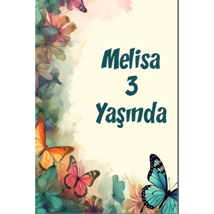 Renkli Kelebekler Temalı Doğum Günü Afişi -11 35X50 cm