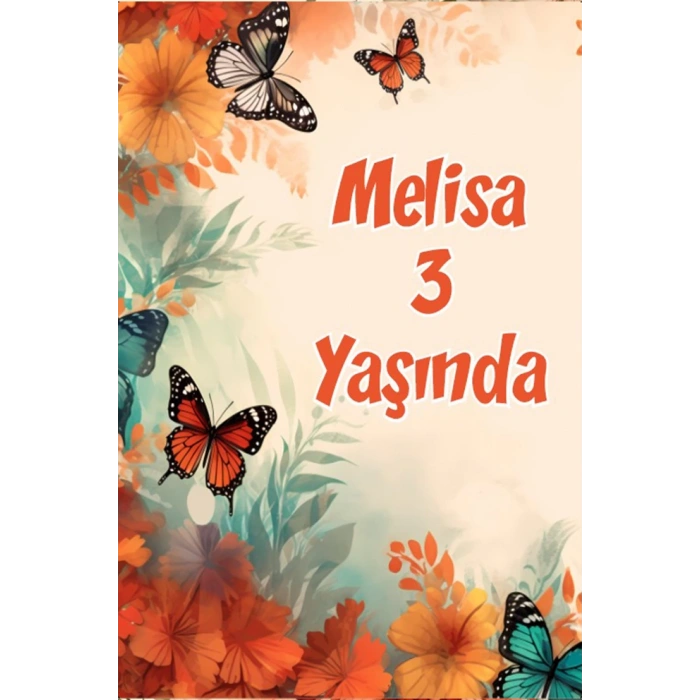 Renkli Kelebekler Temalı Doğum Günü Afişi -12 35X50 cm