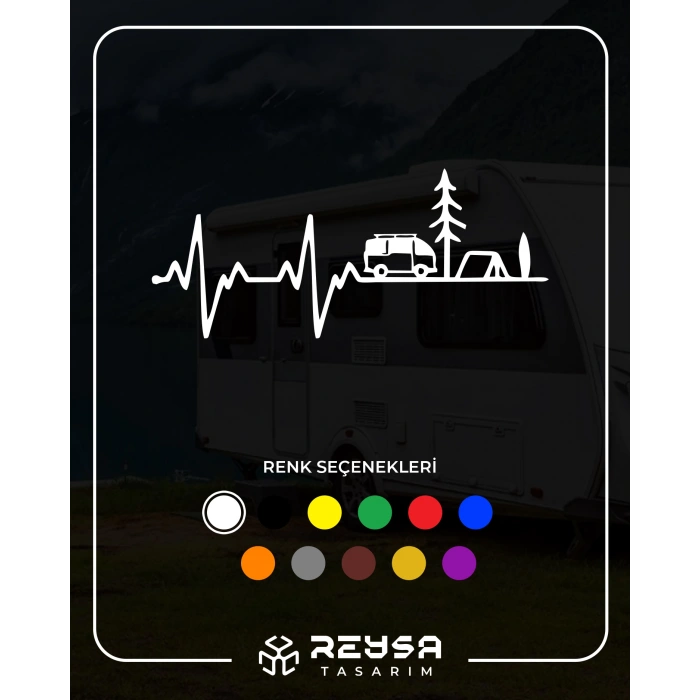 Ritim Karavan Sticker17x17 Cm Beyaz