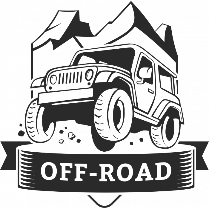 Off Road Sticker 10x10 cmRenkli Sticker