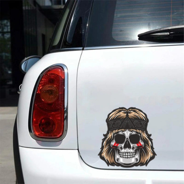 rockc? iskelet 2 Sticker 10x10 cmRenkli Sticker