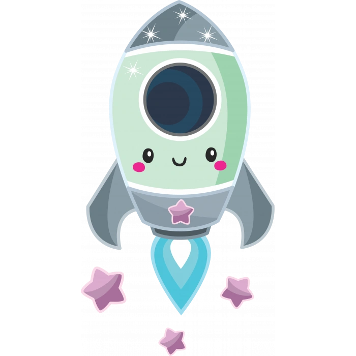 Roket Duvar Stickerı