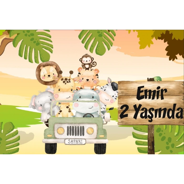 Safafi Temalı Doğum Günü Afişi 50X70 cm