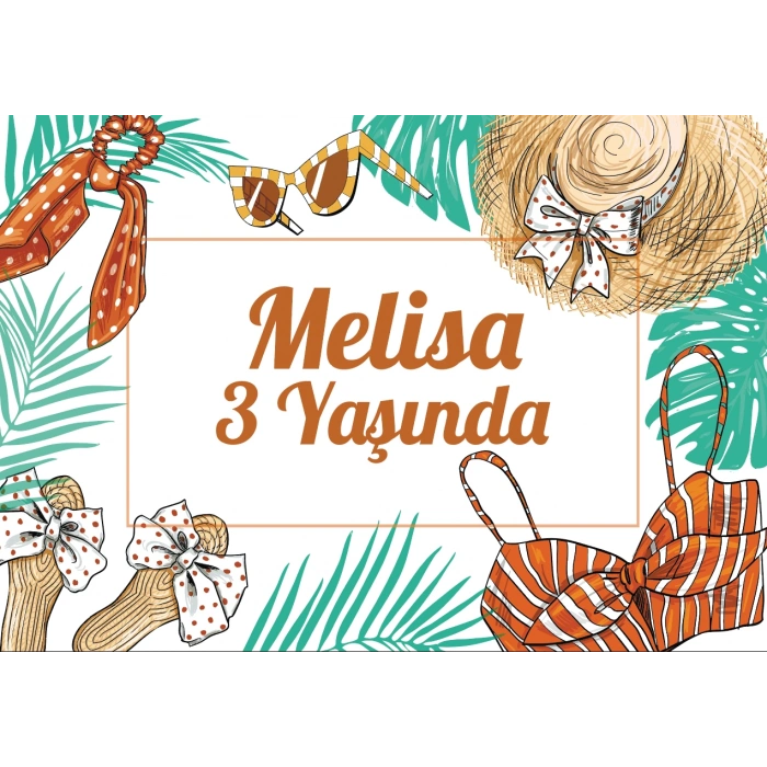 Yaz Temalı Doğum Günü Afişi 70X100 cm