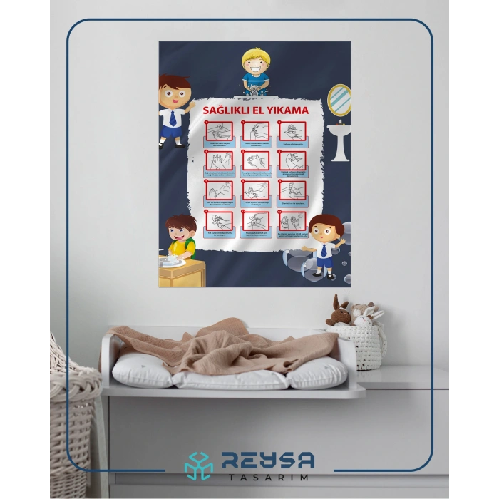 Sağlıklı El Yıkama Posteri 50x70 cm