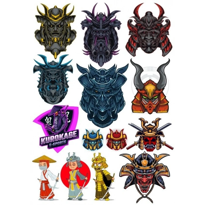 Samui Sticker Set-5 14 Parça Telefon, Tablet, Defter, Laptop Sticker