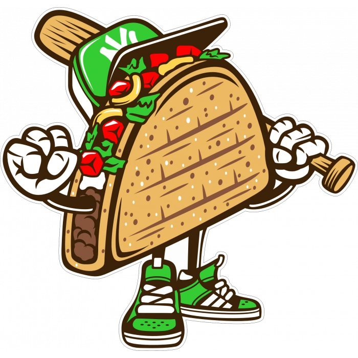 Sandviç Sticker 10x10 cmRenkli Sticker