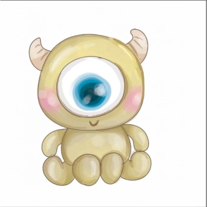 Sarı Canavar Bebek Stickerı