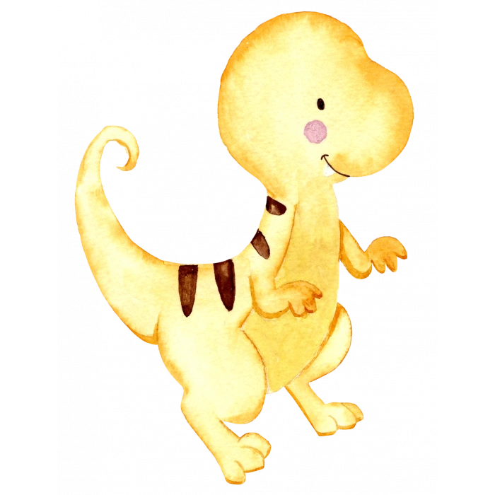 Sarı Dinozor Duvar Stickerı