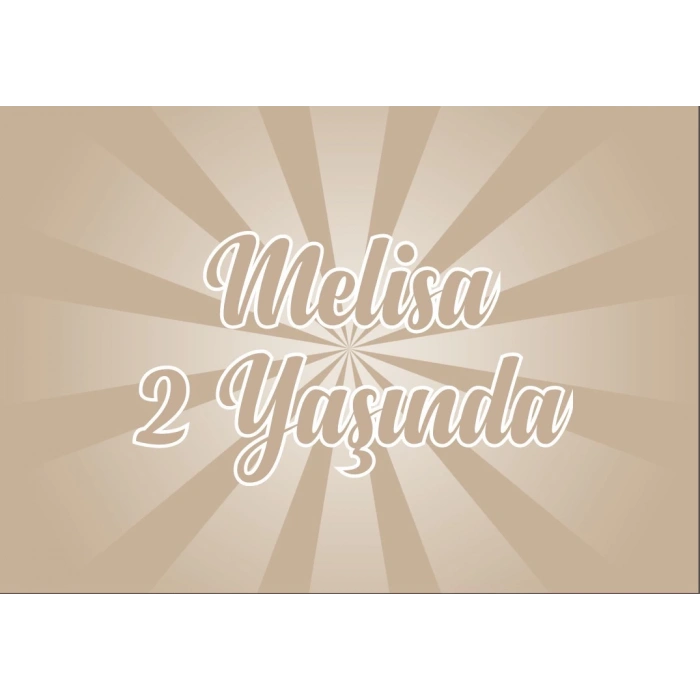 Kahverengi Doğum Günü Afişi 100X150 cm