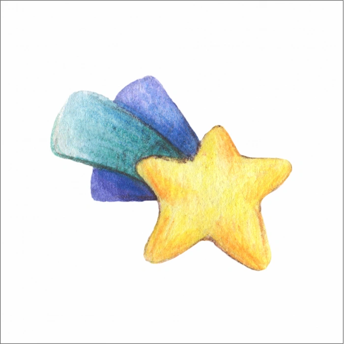 Sarı Kuyruklu Yıldız Sticker