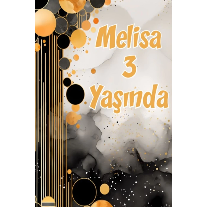 Sarı ve Siyah Baloncuklar Temalı Doğum Günü Afişi 50X70 cm